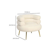 White Barrel Chair Arms Included Lounge Chair for Living Room Clearhalo 'Accent Chairs' 'accent_chairs' 'Chairs & Seating' 'furn' 'furn_accent_chairs' 'Furniture' 'Living Room Furniture' 7385932