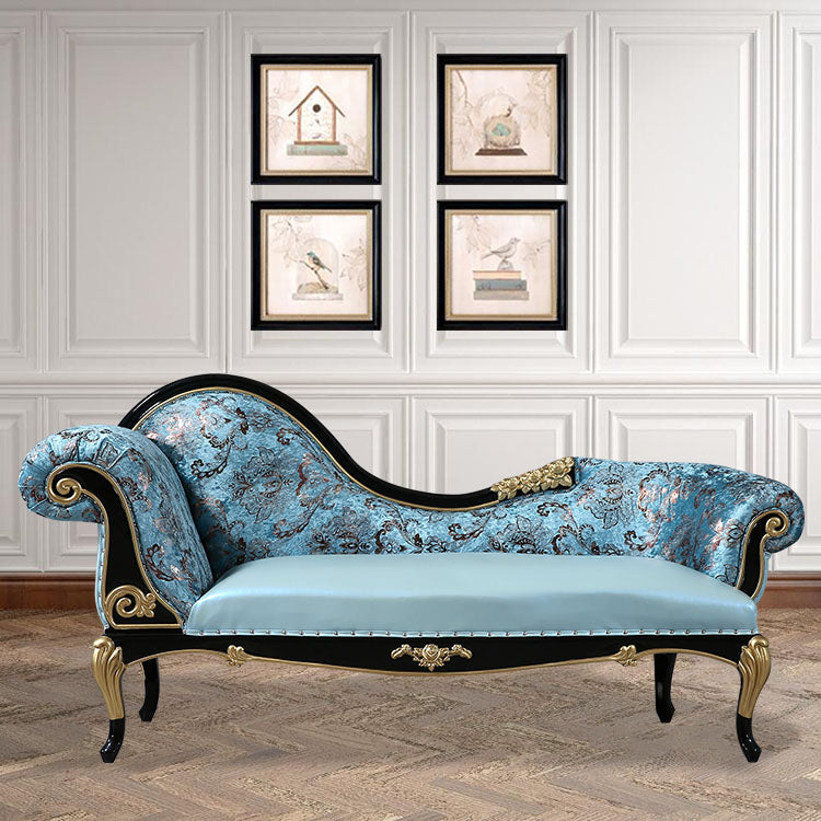 Modern Glam Upholstered Chaise Lounge Couch Rolled Arms Chaise Clearhalo 'Chairs & Seating' 'Chaise Lounge' 'chaise_lounge' 'furn' 'furn_chaise_lounge' 'Furniture' 'Living Room Furniture' 7386024