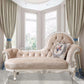 Modern Glam Upholstered Chaise Lounge Couch Rolled Arms Chaise White Right-Arm Chaise Clearhalo 'Chairs & Seating' 'Chaise Lounge' 'chaise_lounge' 'furn' 'furn_chaise_lounge' 'Furniture' 'Living Room Furniture' 7386026