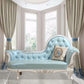 Modern Glam Upholstered Chaise Lounge Couch Rolled Arms Chaise Green Right-Arm Chaise Clearhalo 'Chairs & Seating' 'Chaise Lounge' 'chaise_lounge' 'furn' 'furn_chaise_lounge' 'Furniture' 'Living Room Furniture' 7386029