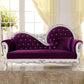 Modern Glam Upholstered Chaise Lounge Couch Rolled Arms Chaise Dark Purple Right-Arm Chaise Clearhalo 'Chairs & Seating' 'Chaise Lounge' 'chaise_lounge' 'furn' 'furn_chaise_lounge' 'Furniture' 'Living Room Furniture' 7386036