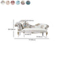 Modern Glam Upholstered Chaise Lounge Couch Rolled Arms Chaise Clearhalo 'Chairs & Seating' 'Chaise Lounge' 'chaise_lounge' 'furn' 'furn_chaise_lounge' 'Furniture' 'Living Room Furniture' 7386037