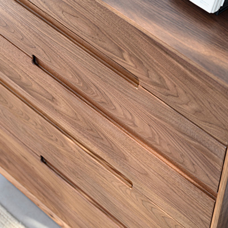 Modern de almacenamiento cofre de madera maciza tocador de almacenamiento con 5 cajones