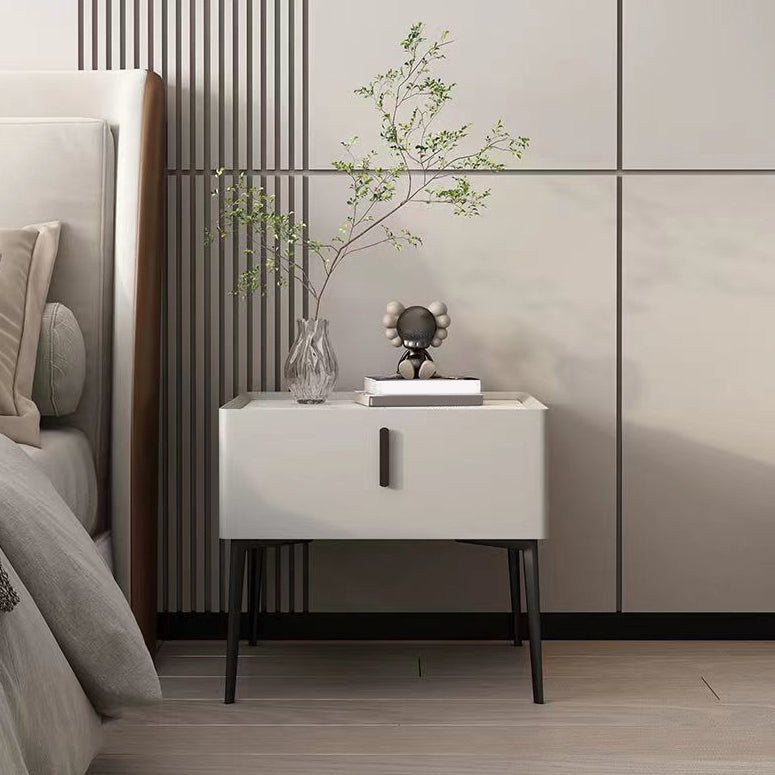 Contemporary 1 Drawer Accent Table Nightstand Antique Finish Bed Nightstand Clearhalo 'Bedroom Furniture' 'furn' 'furn_night_stand' 'Furniture' 'night_stand' 'Nightstands' 7386310