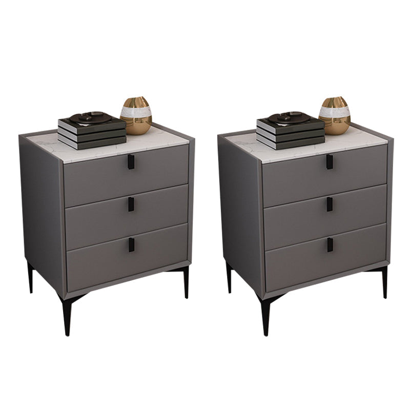Modernos cajones de 3 cajones gabinete antiguo de acabado de la cama nocturna
