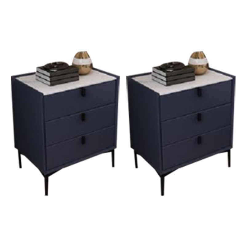 Moderne 3 laden bedkast antiek afwerking bed nachtkastje