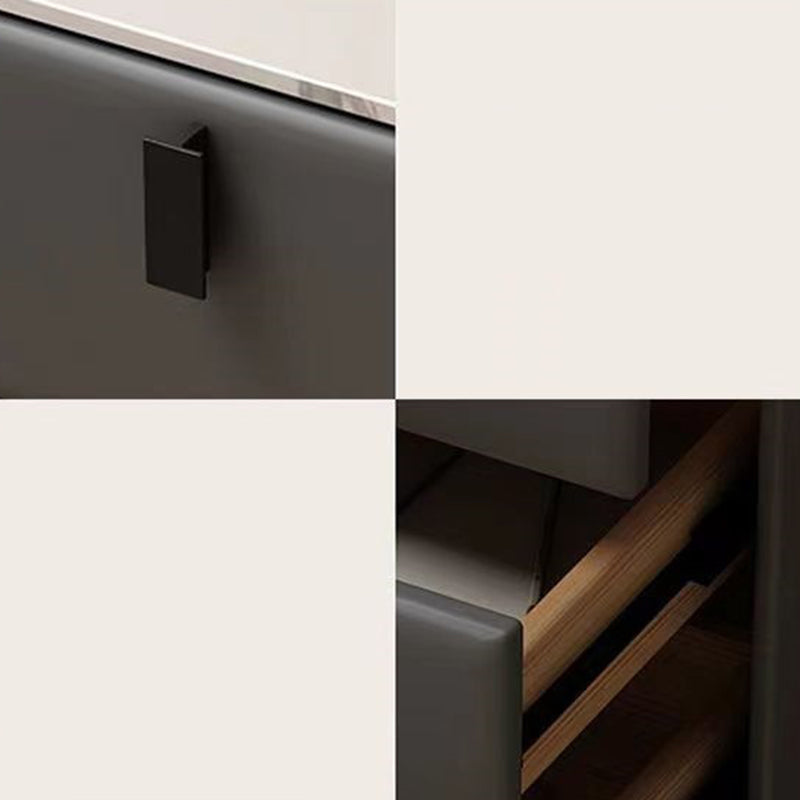 モダンな3引き出しベッドサイドキャビネットアンティークフィニッシュベッドナイトスタンド