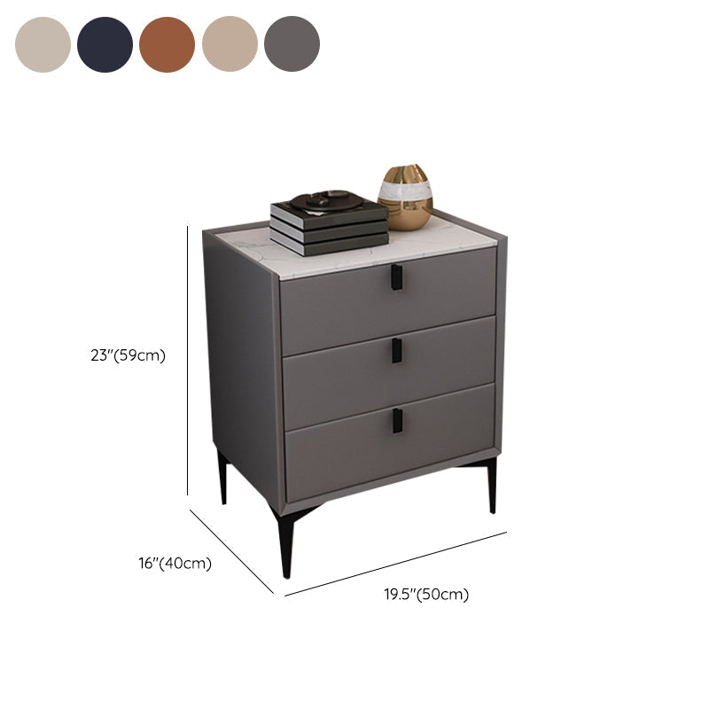 Moderne 3 laden bedkast antiek afwerking bed nachtkastje