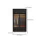 Industrial Pine Wood Wardrobe Cabinet 2-Doors Wardrobe in Black