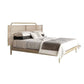 No Distressing Tropical Panel Bed Solid Wood Standard Bed with Headboard