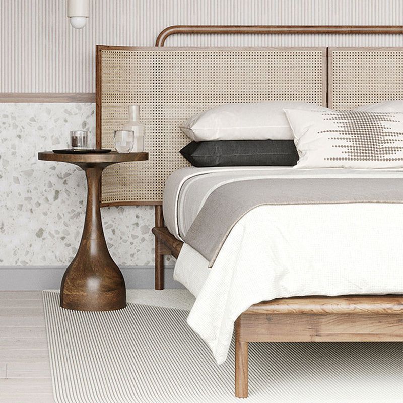 No Distressing Tropical Panel Bed Solid Wood Standard Bed with Headboard Clearhalo 'Bedroom Furniture' 'Beds' 'furn' 'furn_beds' 'Furniture' 7386514