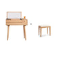 Scandinavian Dressing Table with Mirror and Drawer Solid Wood Vanity Desk
