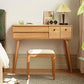 Scandinavian Dressing Table with Mirror and Drawer Solid Wood Vanity Desk