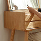 Scandinavian Dressing Table with Mirror and Drawer Solid Wood Vanity Desk