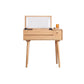Scandinavian Dressing Table with Mirror and Drawer Solid Wood Vanity Desk