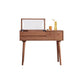 Scandinavian Dressing Table with Mirror and Drawer Solid Wood Vanity Desk