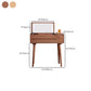 Scandinavian Dressing Table with Mirror and Drawer Solid Wood Vanity Desk
