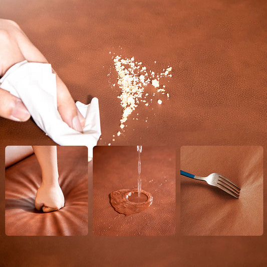 Tufted Back PU Leather Sofa Mid-Century Modern 3-seater Sofa -57" W