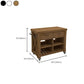 Modern Dining Room Prep Table Rectangular Kitchen Trolley with Open Storage Clearhalo 'furn' 'furn_kitchen_islands_carts' 'Furniture' 'Kitchen & Dining Furniture' 'Kitchen Islands & Carts' 'kitchen_islands_carts' 7386961