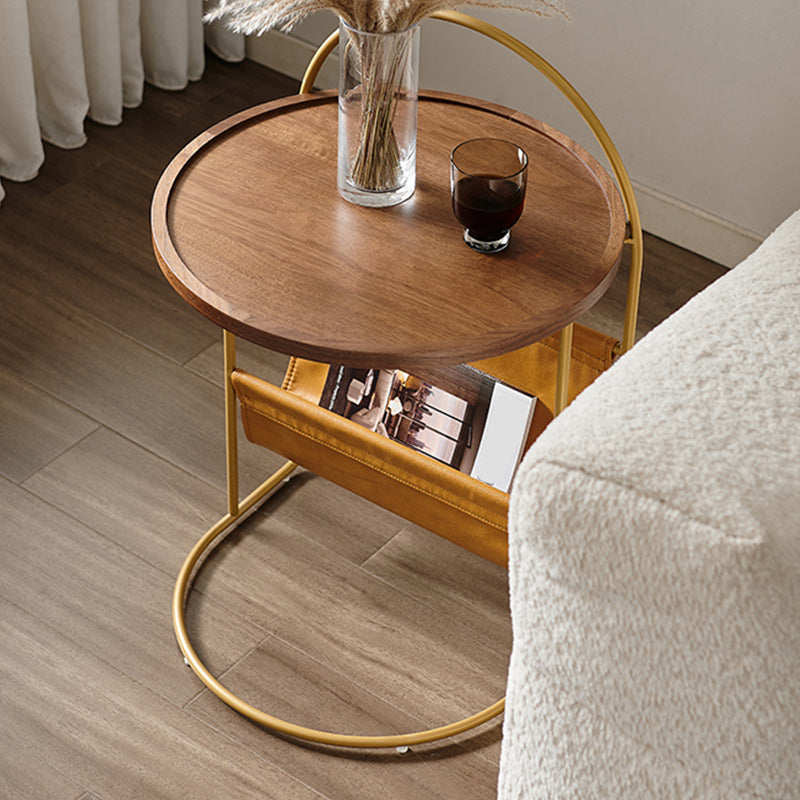 Brone Tray Top Corner Table Solid Wood Side Table with Storage Clearhalo 'Coffee & Accent Tables' 'End & Side Tables' 'end_side_tables' 'furn' 'furn_end_side_tables' 'Furniture' 'Living Room Furniture' 7387113