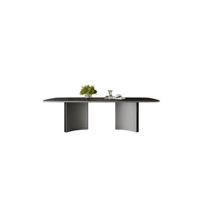 Black and Silver Dinner Room Kitchen Table Contemporary Dining Table