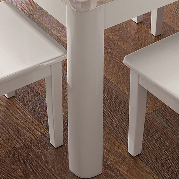 Rectangle Dining Room Dinner Kitchen Table Modern Dining Table Clearhalo 'Dining Tables & Seating' 'Dining Tables' 'dining_table' 'furn' 'furn_dining_table' 'Furniture' 'Kitchen & Dining Furniture' 7387430