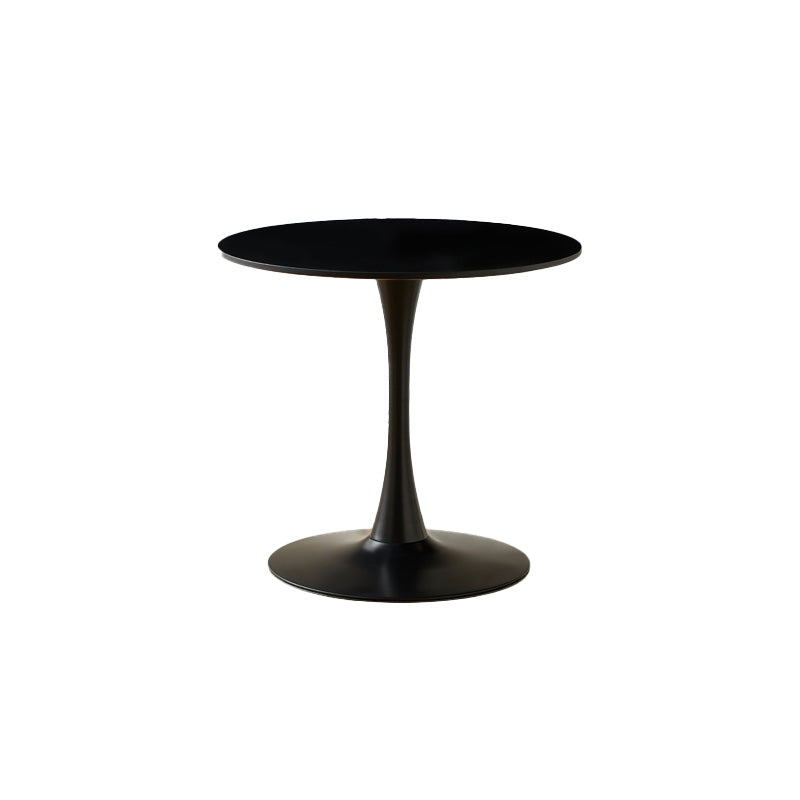 Modern Wood Dining Table Tulip Base Geometric Table for Dining Room Round Black Clearhalo 'Dining Tables & Seating' 'Dining Tables' 'dining_table' 'furn' 'furn_dining_table' 'Furniture' 'Kitchen & Dining Furniture' 7387441