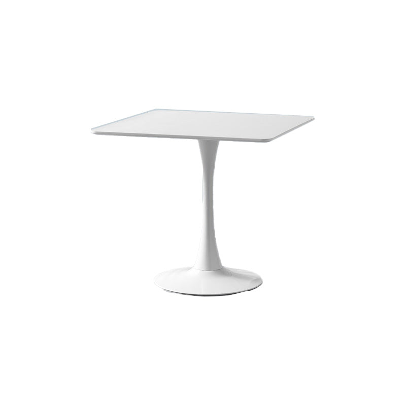 Modern Wood Dining Table Tulip Base Geometric Table for Dining Room Square White Clearhalo 'Dining Tables & Seating' 'Dining Tables' 'dining_table' 'furn' 'furn_dining_table' 'Furniture' 'Kitchen & Dining Furniture' 7387442