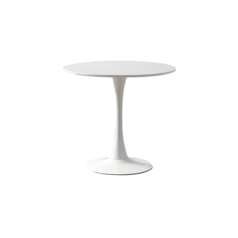 Modern Wood Dining Table Tulip Base Geometric Table for Dining Room Round White Clearhalo 'Dining Tables & Seating' 'Dining Tables' 'dining_table' 'furn' 'furn_dining_table' 'Furniture' 'Kitchen & Dining Furniture' 7387444