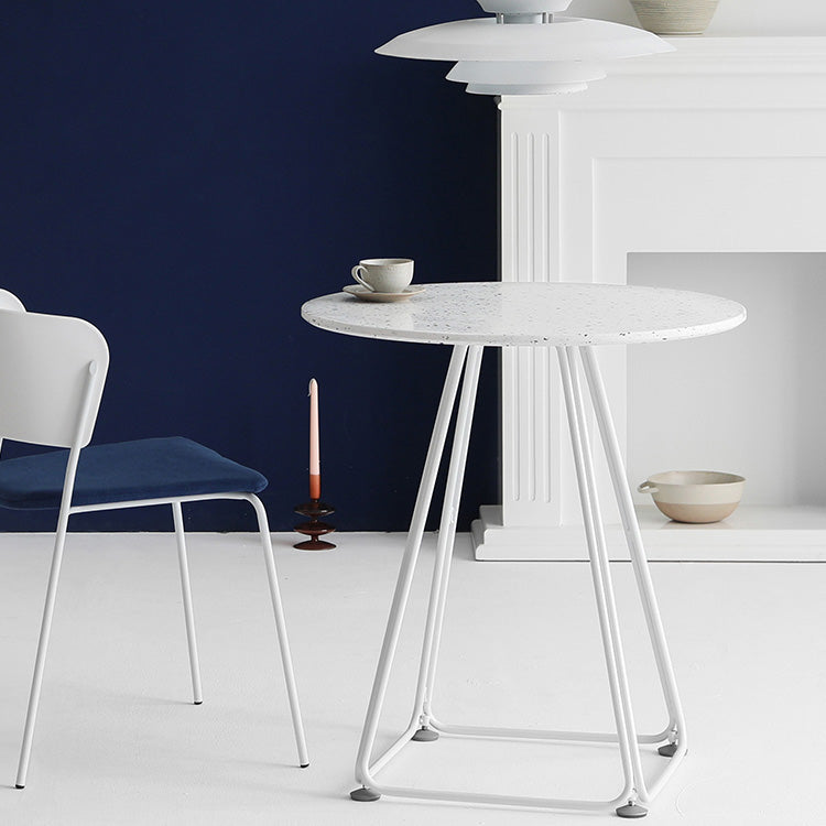 Modern Stone Geometric Dining Table Metal Base for Dining Room Clearhalo 'Dining Tables & Seating' 'Dining Tables' 'dining_table' 'furn' 'furn_dining_table' 'Furniture' 'Kitchen & Dining Furniture' 7387459