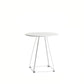 Modern Stone Geometric Dining Table Metal Base for Dining Room Round White 19.7"L x 19.7"W x 29.5"H Clearhalo 'Dining Tables & Seating' 'Dining Tables' 'dining_table' 'furn' 'furn_dining_table' 'Furniture' 'Kitchen & Dining Furniture' 7387463