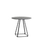 Modern Stone Geometric Dining Table Metal Base for Dining Room Round Black 27.6"L x 27.6"W x 29.5"H Clearhalo 'Dining Tables & Seating' 'Dining Tables' 'dining_table' 'furn' 'furn_dining_table' 'Furniture' 'Kitchen & Dining Furniture' 7387470