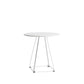 Modern Stone Geometric Dining Table Metal Base for Dining Room Round White 23.6"L x 23.6"W x 29.5"H Clearhalo 'Dining Tables & Seating' 'Dining Tables' 'dining_table' 'furn' 'furn_dining_table' 'Furniture' 'Kitchen & Dining Furniture' 7387471