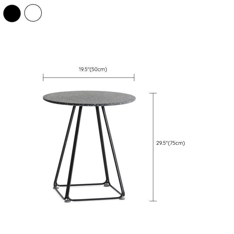 Modern Stone Geometric Dining Table Metal Base for Dining Room Clearhalo 'Dining Tables & Seating' 'Dining Tables' 'dining_table' 'furn' 'furn_dining_table' 'Furniture' 'Kitchen & Dining Furniture' 7387476