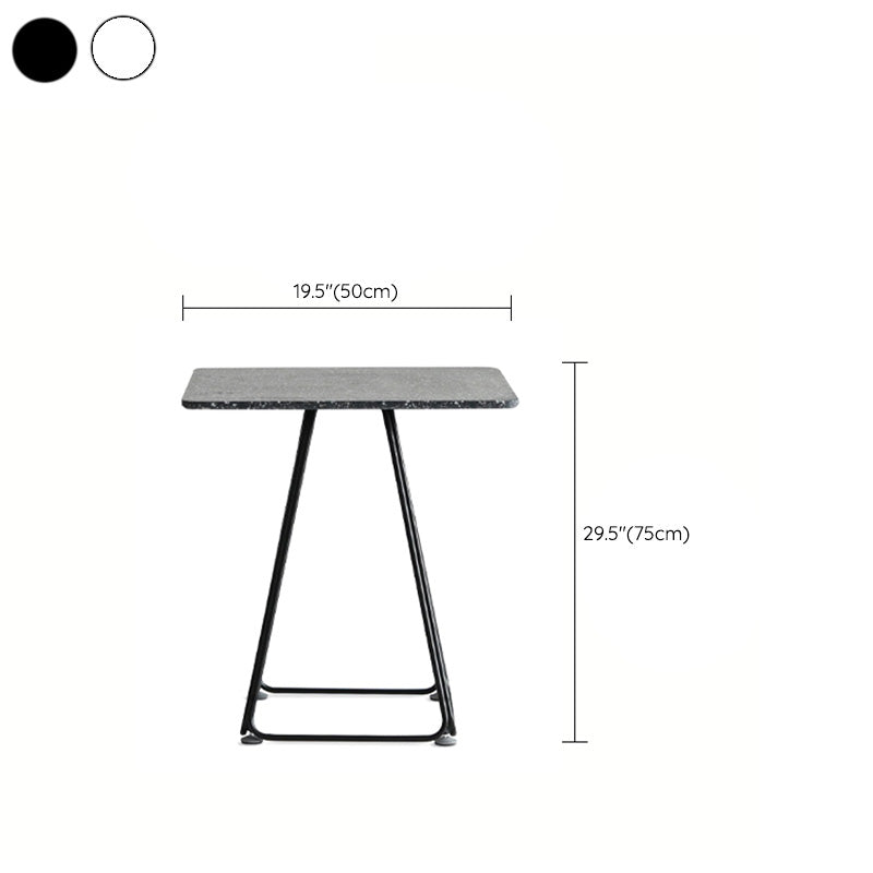 Modern Stone Geometric Dining Table Metal Base for Dining Room Clearhalo 'Dining Tables & Seating' 'Dining Tables' 'dining_table' 'furn' 'furn_dining_table' 'Furniture' 'Kitchen & Dining Furniture' 7387477