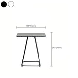 Modern Stone Geometric Dining Table Metal Base for Dining Room Clearhalo 'Dining Tables & Seating' 'Dining Tables' 'dining_table' 'furn' 'furn_dining_table' 'Furniture' 'Kitchen & Dining Furniture' 7387477