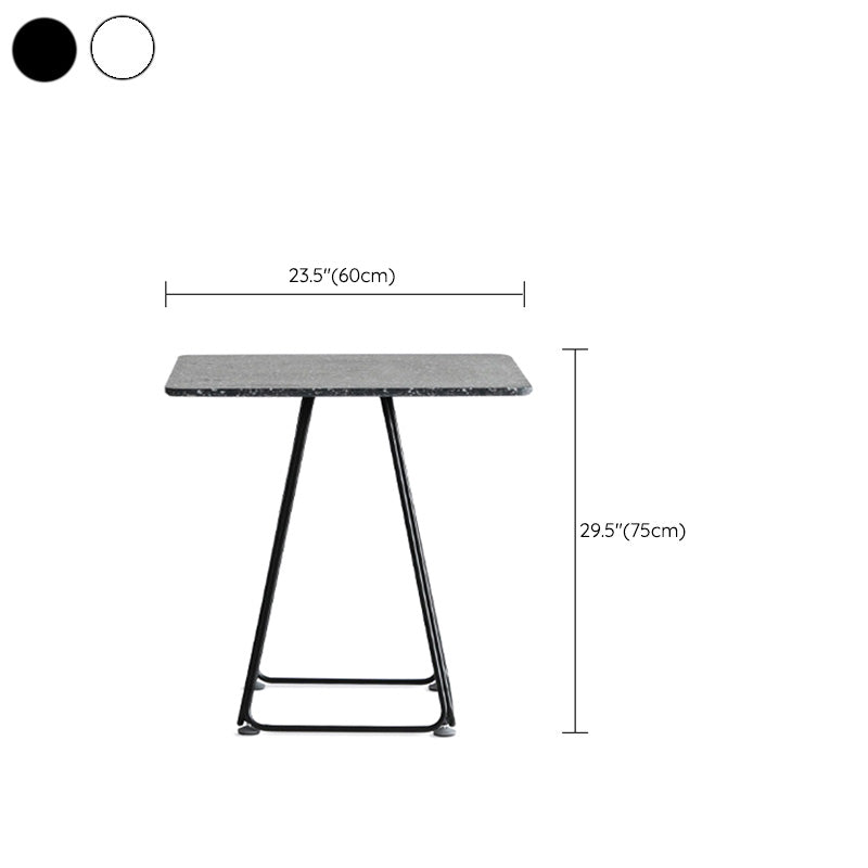 Modern Stone Geometric Dining Table Metal Base for Dining Room Clearhalo 'Dining Tables & Seating' 'Dining Tables' 'dining_table' 'furn' 'furn_dining_table' 'Furniture' 'Kitchen & Dining Furniture' 7387479