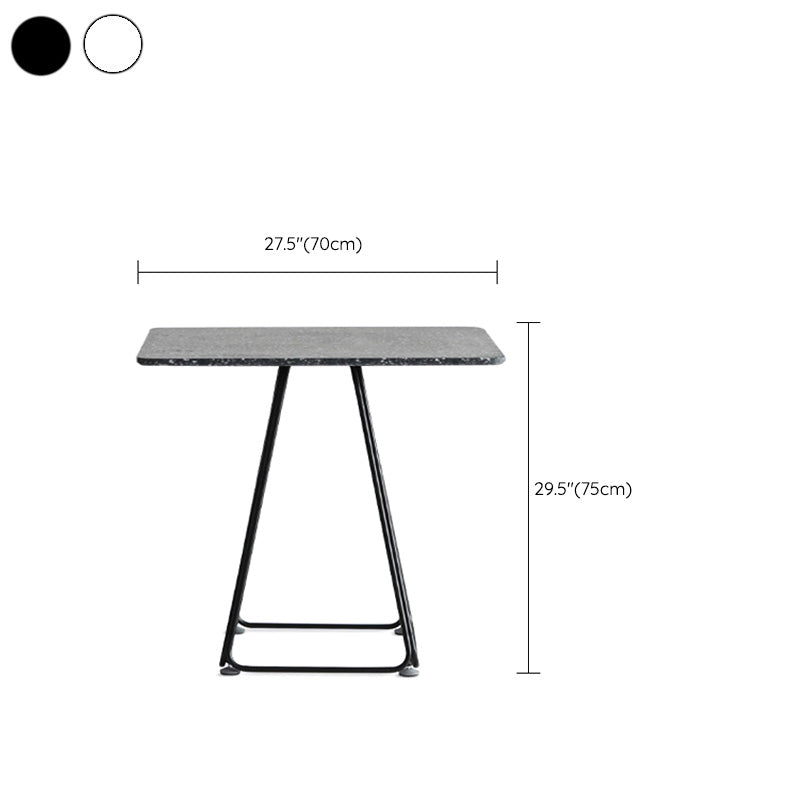 Modern Stone Geometric Dining Table Metal Base for Dining Room Clearhalo 'Dining Tables & Seating' 'Dining Tables' 'dining_table' 'furn' 'furn_dining_table' 'Furniture' 'Kitchen & Dining Furniture' 7387481