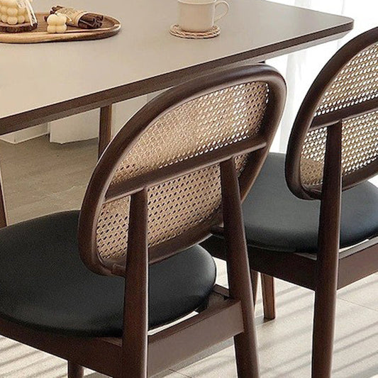 Industriële stijl zijstoel houten frame zijkant eetstoel voor eetkamer