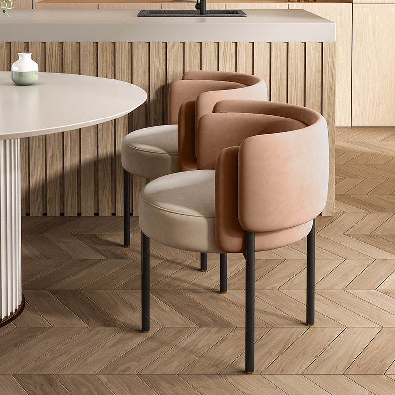 Industriële stijl armstoel gestoffeerde eetkamerstoel voor slaapkamer