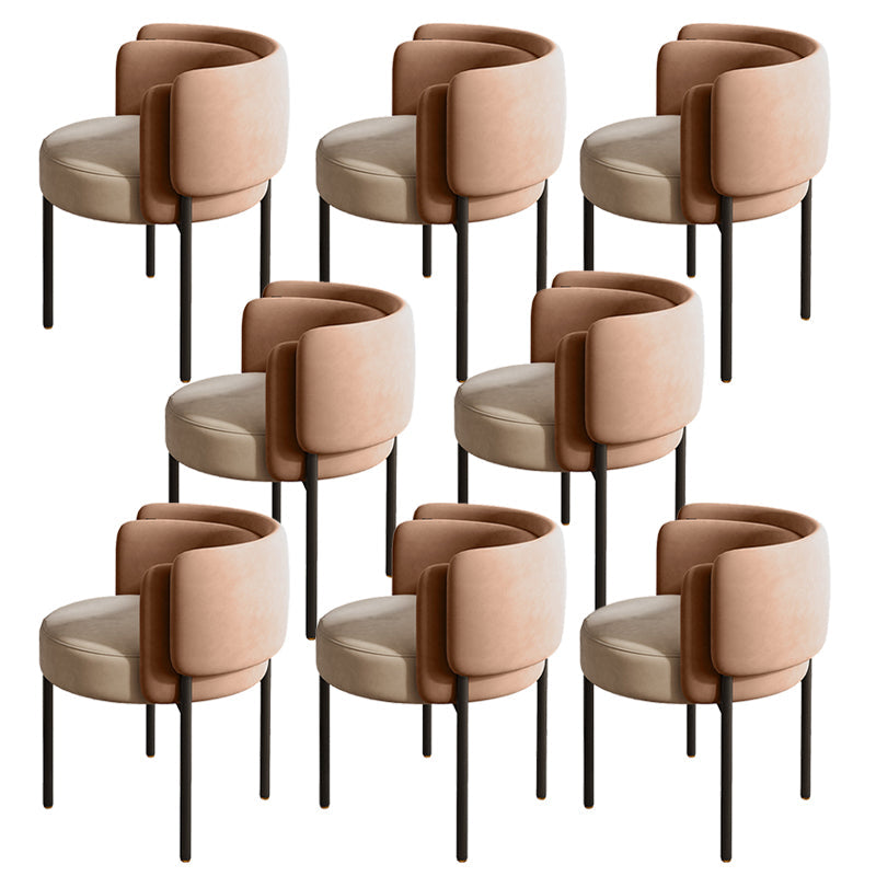 Industriële stijl armstoel gestoffeerde eetkamerstoel voor slaapkamer