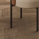 Industriële stijl armstoel gestoffeerde eetkamerstoel voor slaapkamer