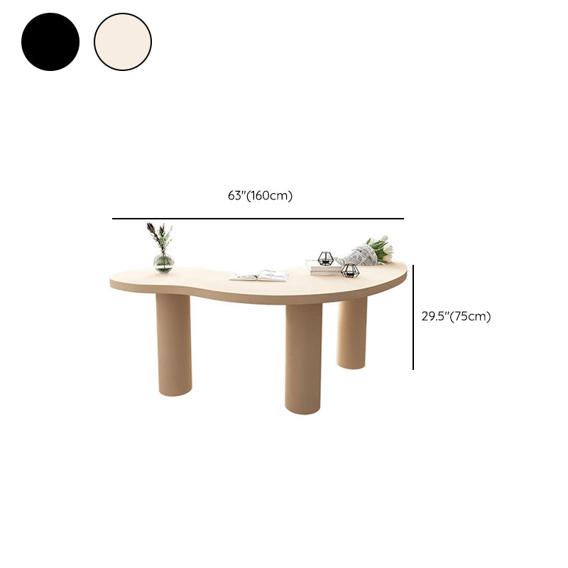 Contemporary Free Form Office Desk Pine Writing Desk for Home Clearhalo 'furn' 'furn_office_desk' 'Furniture' 'Office Desks' 'Office Furniture' 'office_desk' 7388115