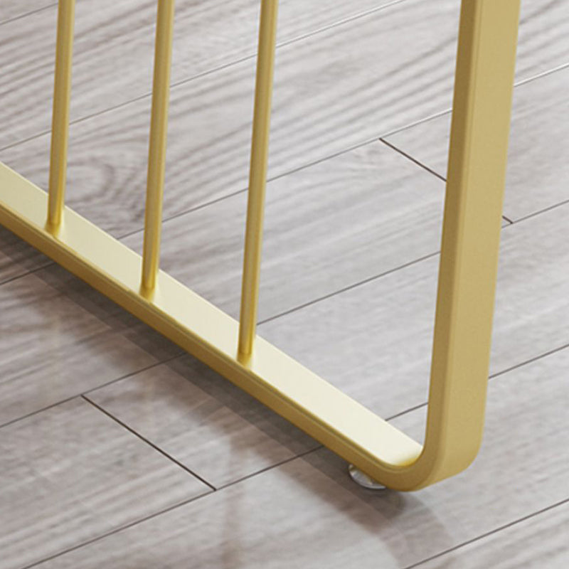 Bureau de bureau contemporain incurvé finition antique finit bureau avec des jambes métalliques