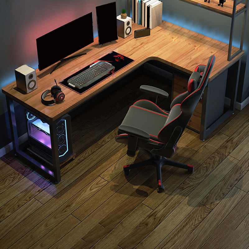 29.25-inch Height Modern Writing Desk L-Shape Solid Wood Office Desk