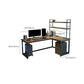 29.25-inch Height Modern Writing Desk L-Shape Solid Wood Office Desk
