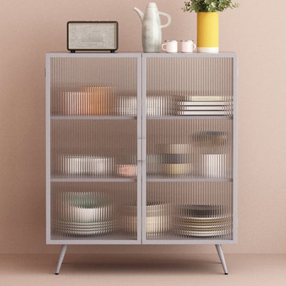 Sidebordo delle porte del vetro del server metallico contemporaneo con 2 porte