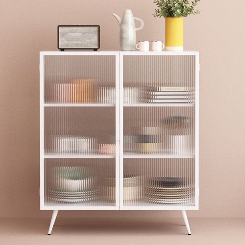 Sidebordo delle porte del vetro del server metallico contemporaneo con 2 porte