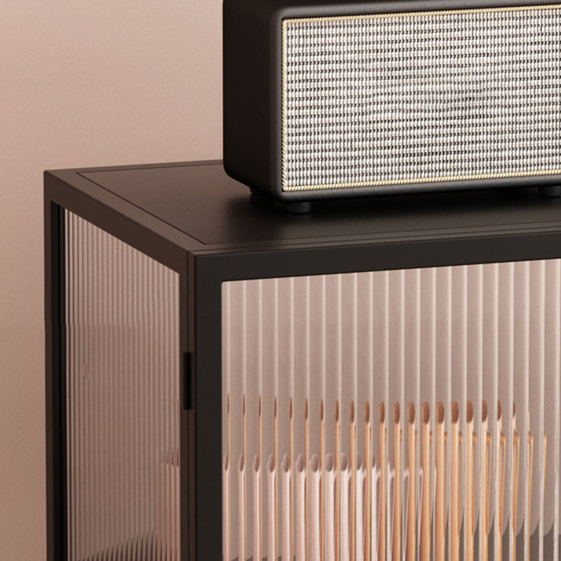 Sidebordo delle porte del vetro del server metallico contemporaneo con 2 porte