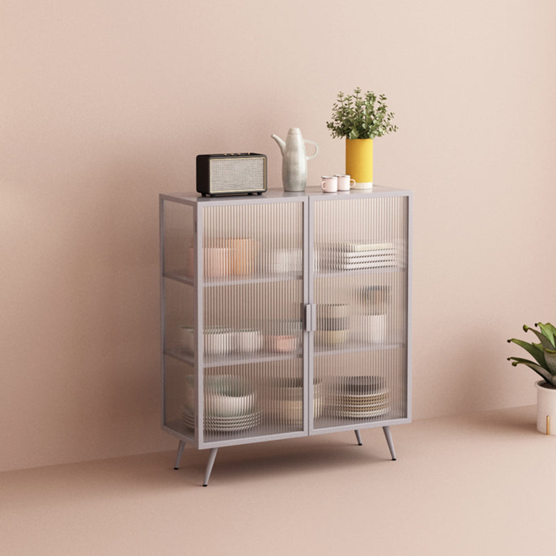 Sidebordo delle porte del vetro del server metallico contemporaneo con 2 porte